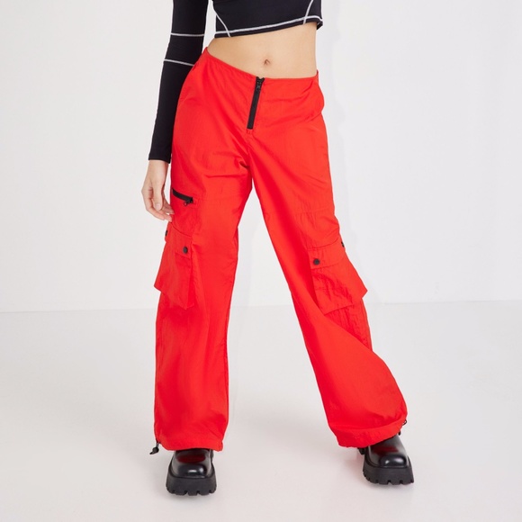 Nylon Parachute Pant, Red, Small, BRAND NEW with TAGS - Picture 3 of 4